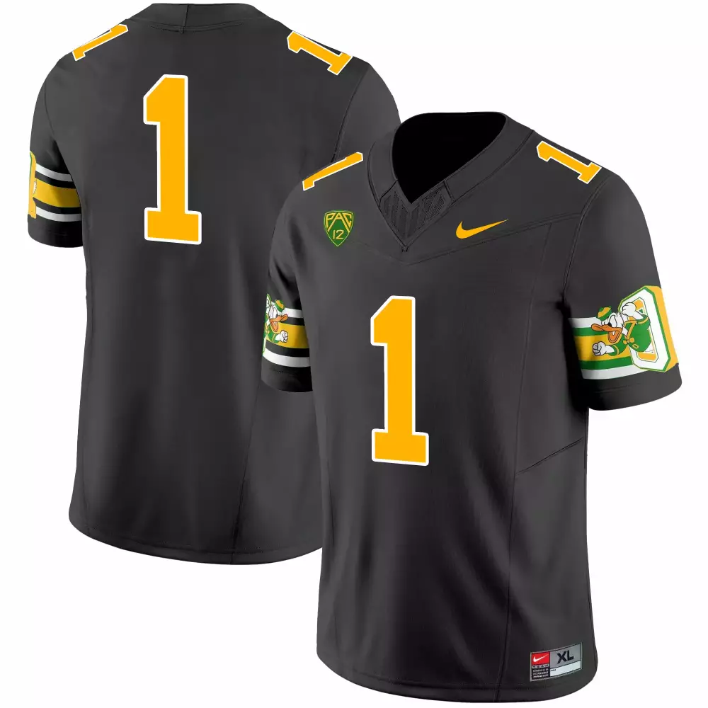 1 team black mens oregon ducks ducks mighty oregon ducks 1984 throwback jersey v2 stitched