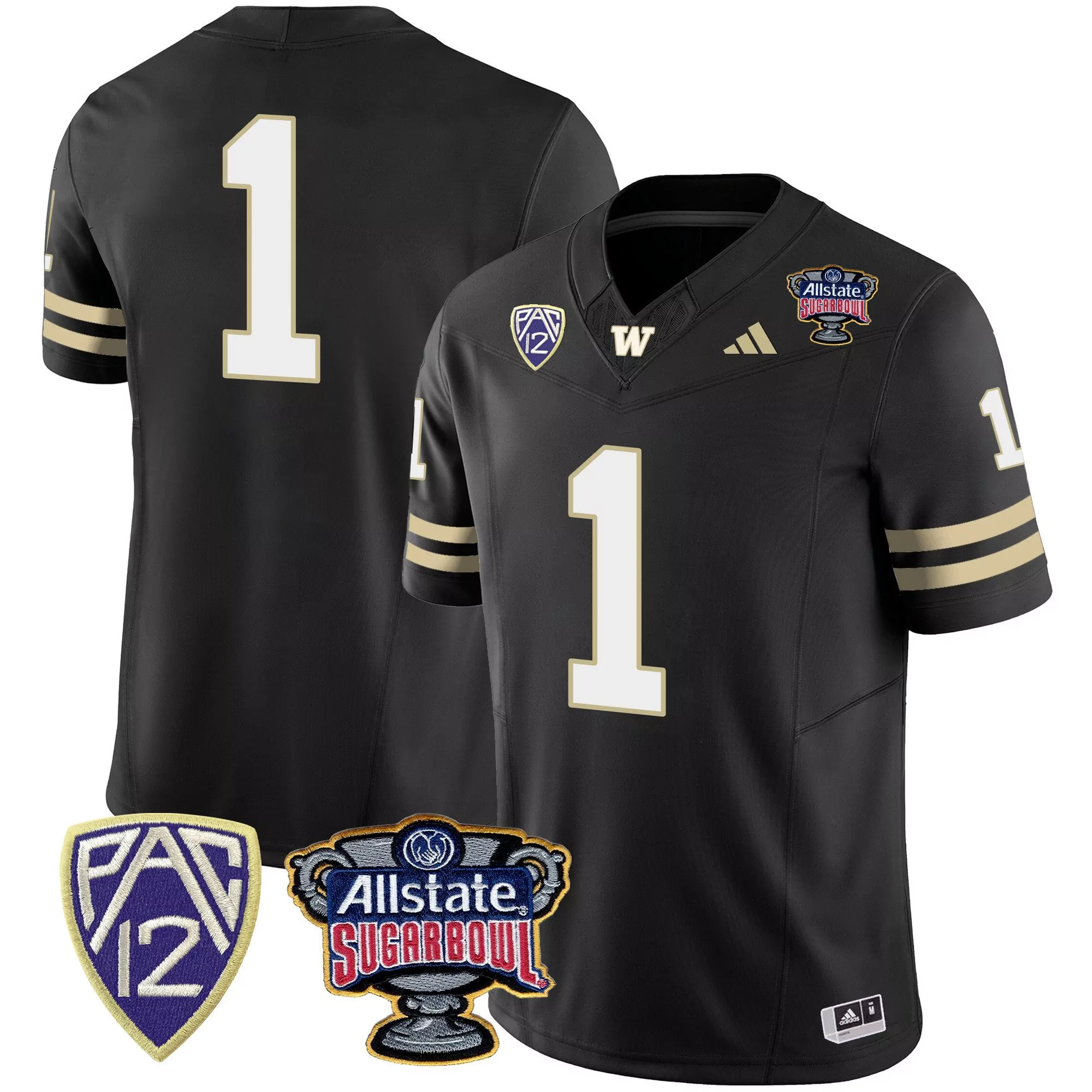 1 team black alternate mens washington huskies 2024 vapor limited jersey all stitched