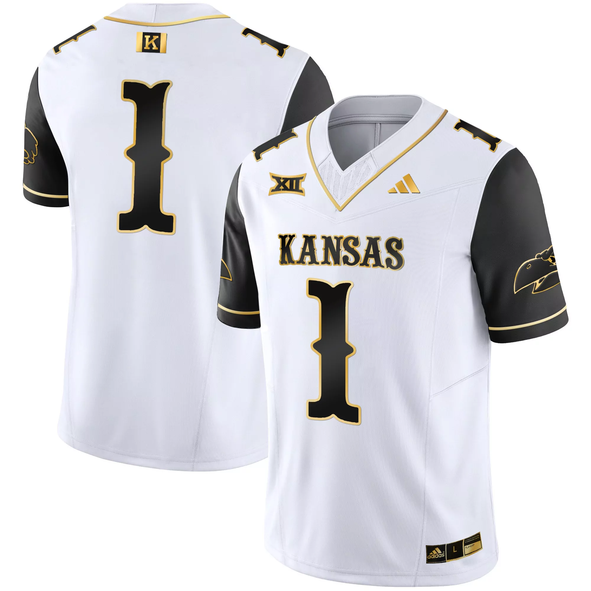 1 team black limited mens kansas jayhawks blackhawk gold vapor jersey all stitched