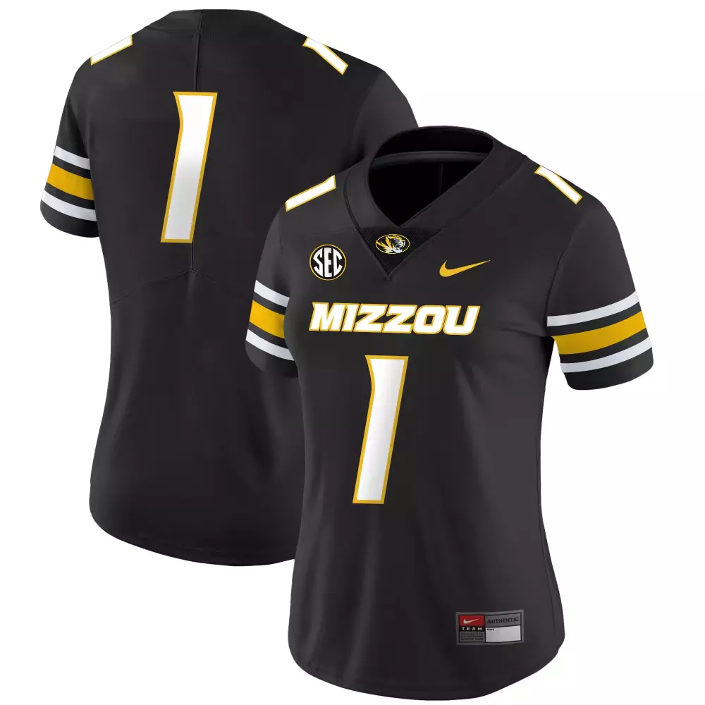 1 team black mens missouri tigers vapor limited jersey all stitched