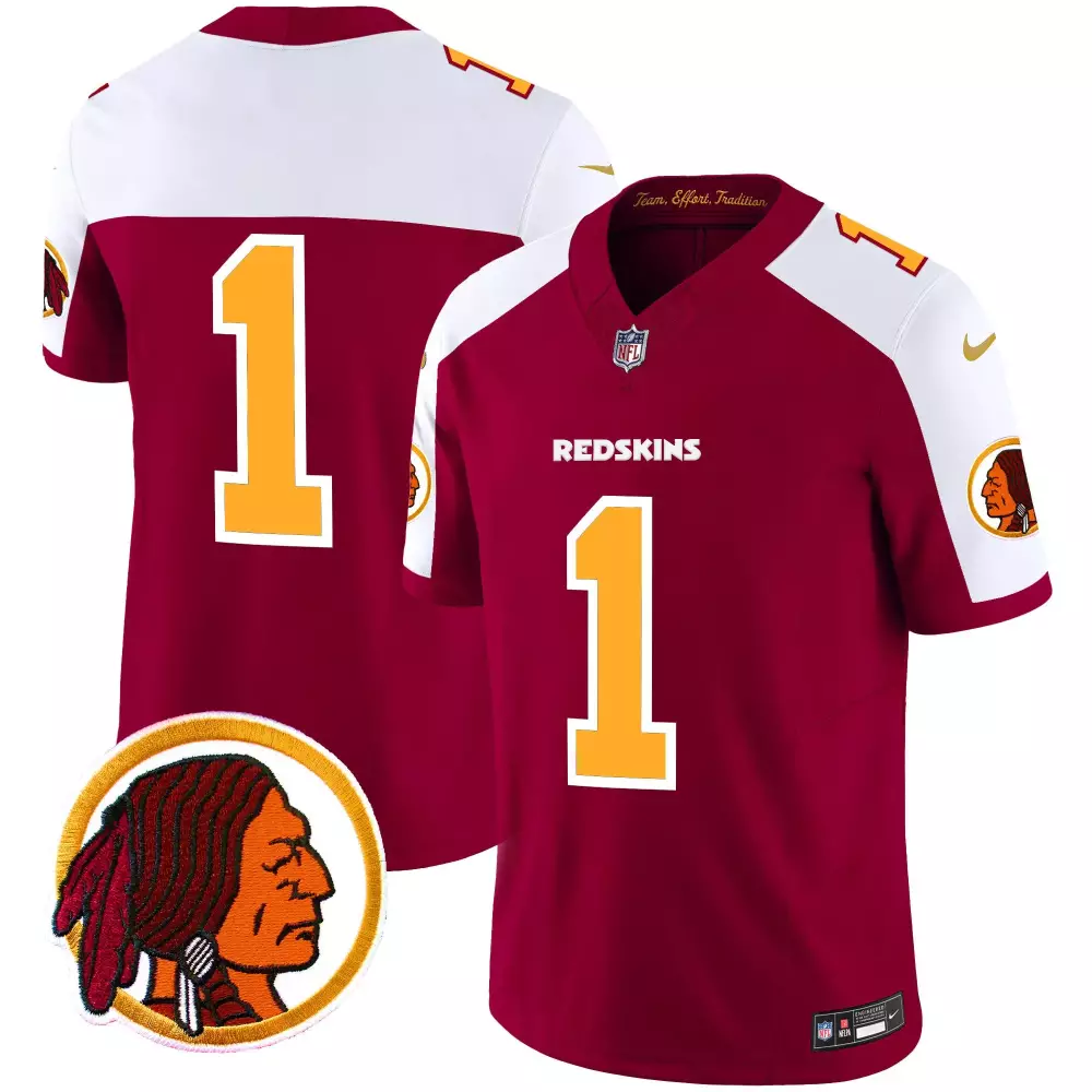 1 team burgundy alternate mens washington redskins throwback vapor limited jersey v2 all stitched