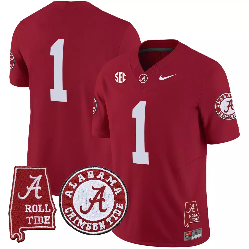 1 team crimson mens alabama crimson tide vapor elite jersey all stitched