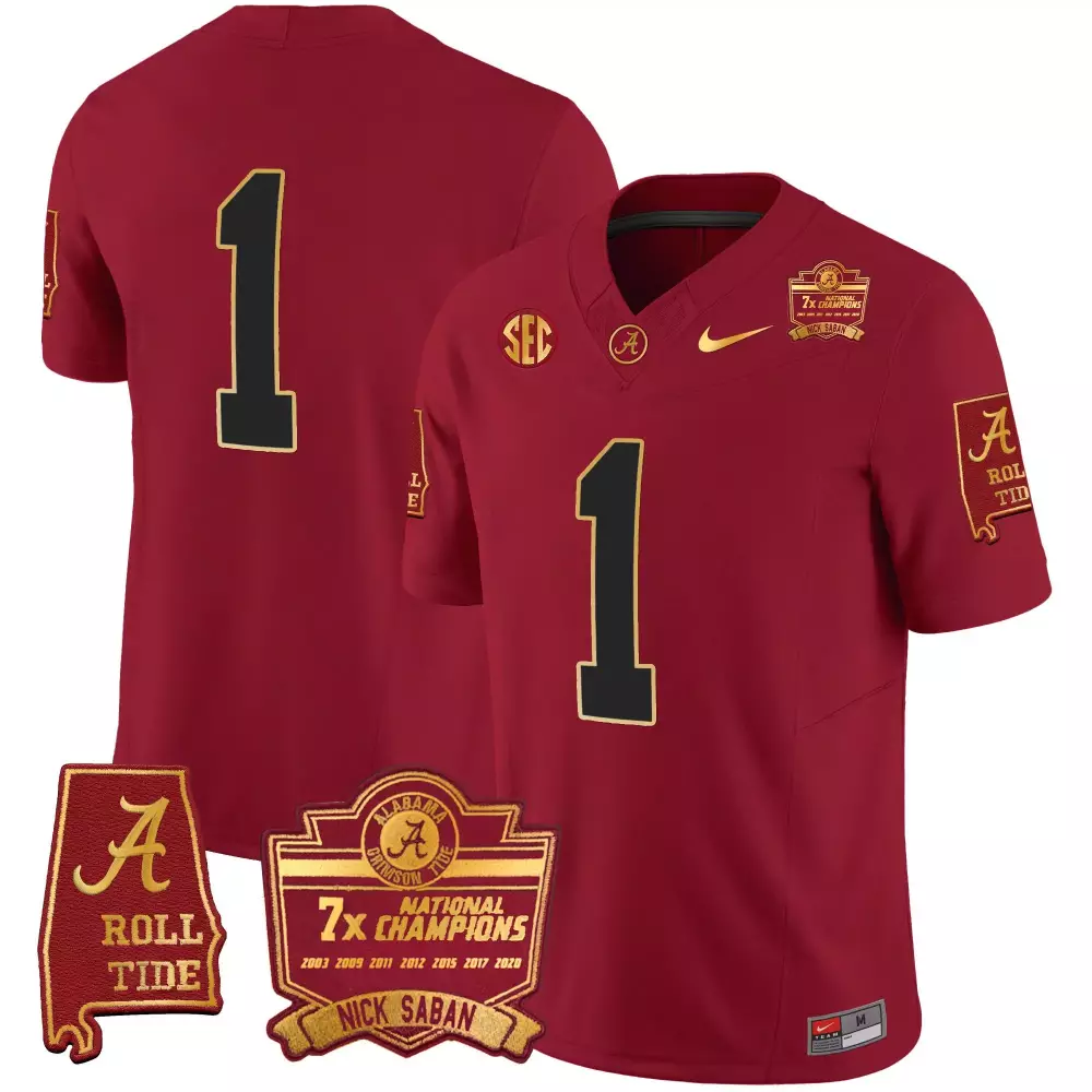 1 team crimson womens alabama crimson tide gold trim vapor jersey v2 alabama map all stitched