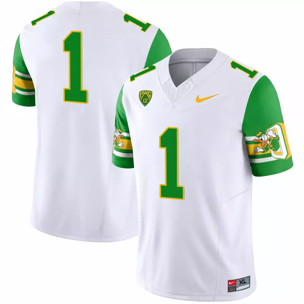 1 team green sleeves mens oregon ducks ducks mighty oregon ducks 1984 throwback jersey v2 stitched
