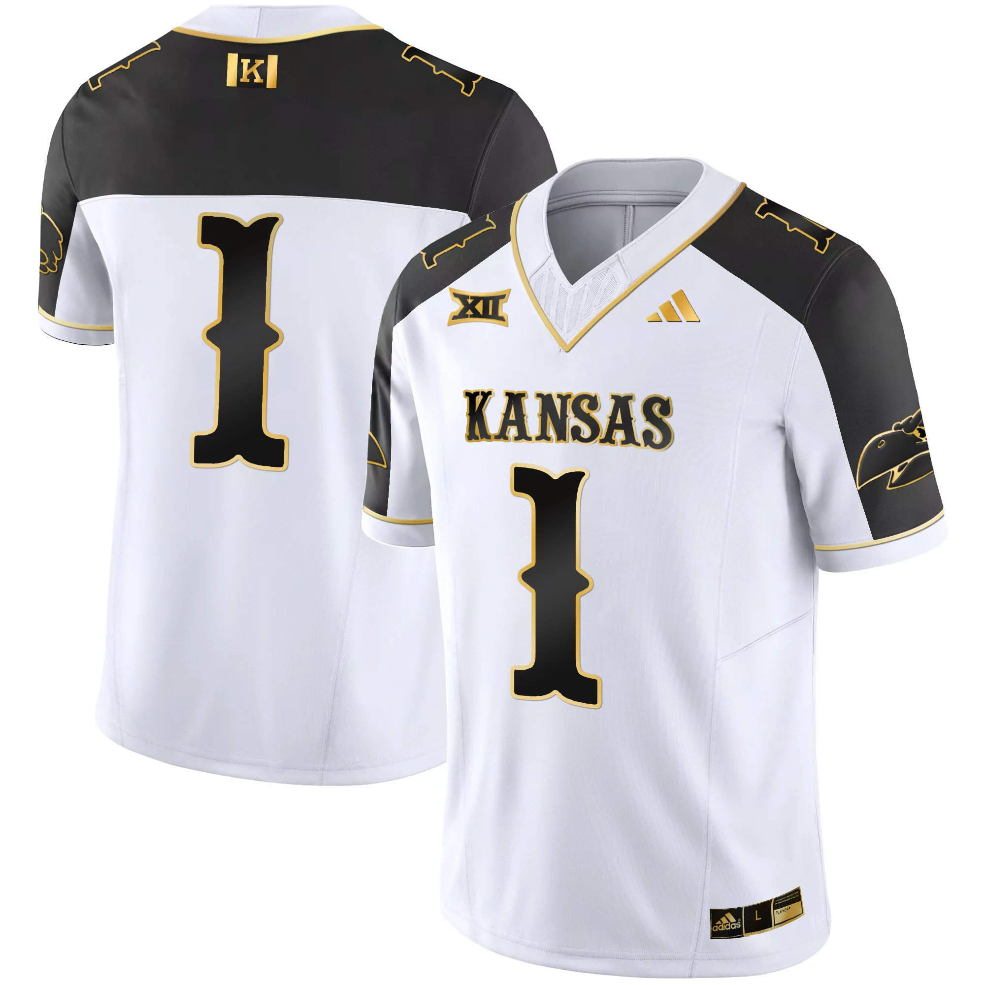 1 team black limited mens kansas jayhawks blackhawk gold vapor jersey all stitched