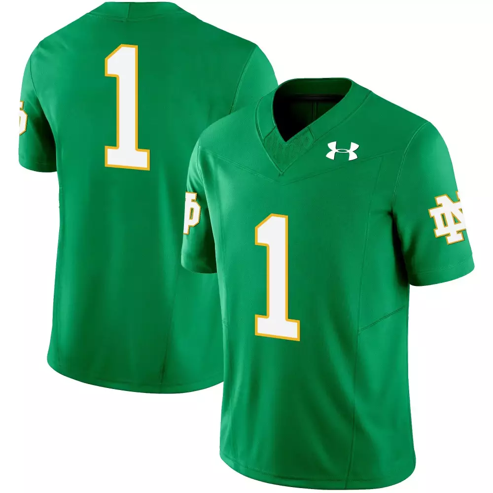 1 team black limited mens notre dame fighting irish gold vapor limited jersey all stitched