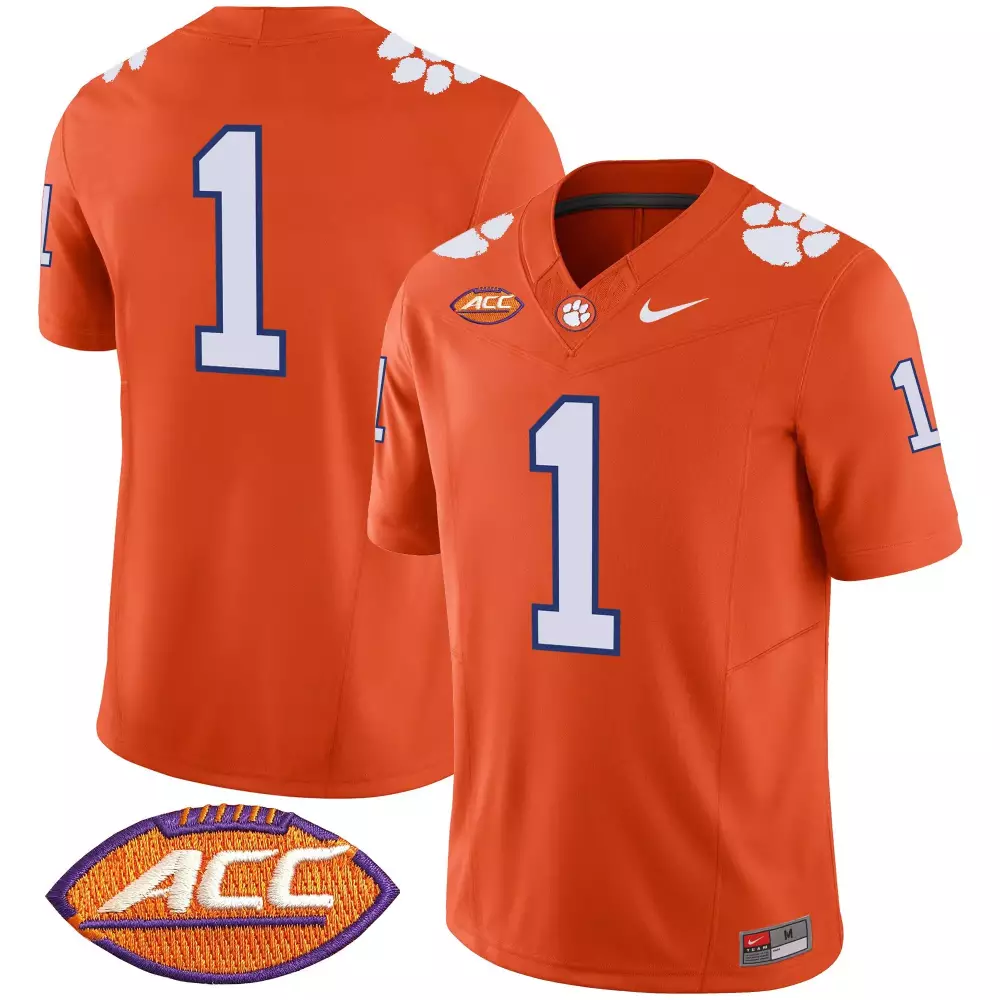 1 team orange mens clemson tigers vapor limited jersey v2 all stitched
