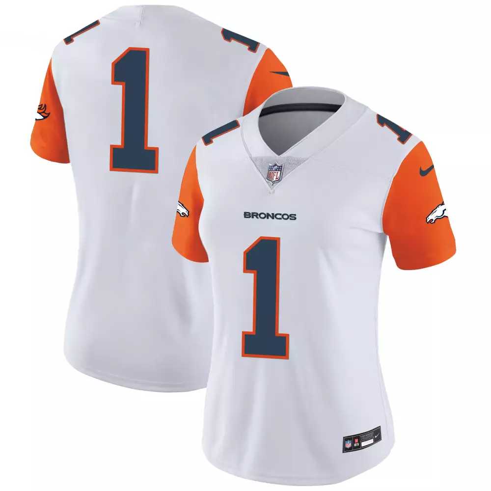 Denver Broncos Vapor Limited Jersey | Stitched Orange Sleeves | Women's Edition | For Women, Men & Youth