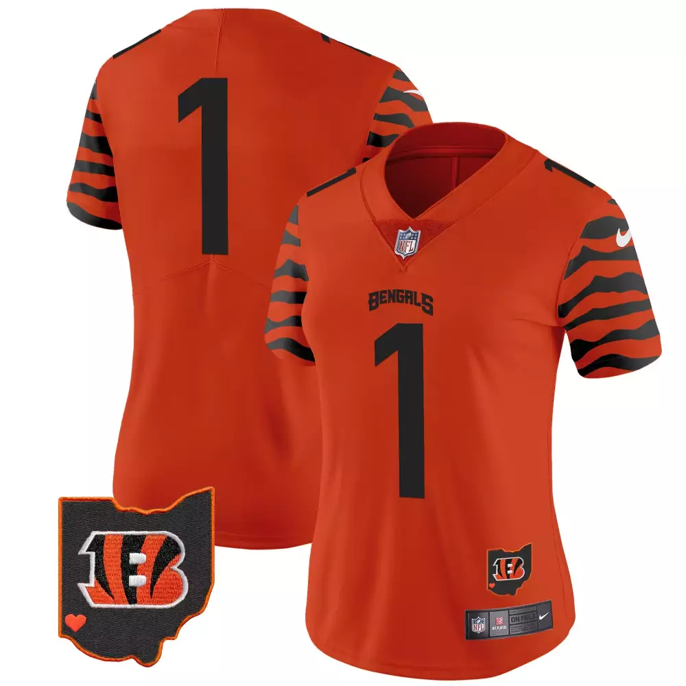 Cincinnati Bengals Stripes Vapor Limited Jersey | Stitched Fan Gear for Women | Great for Game Day