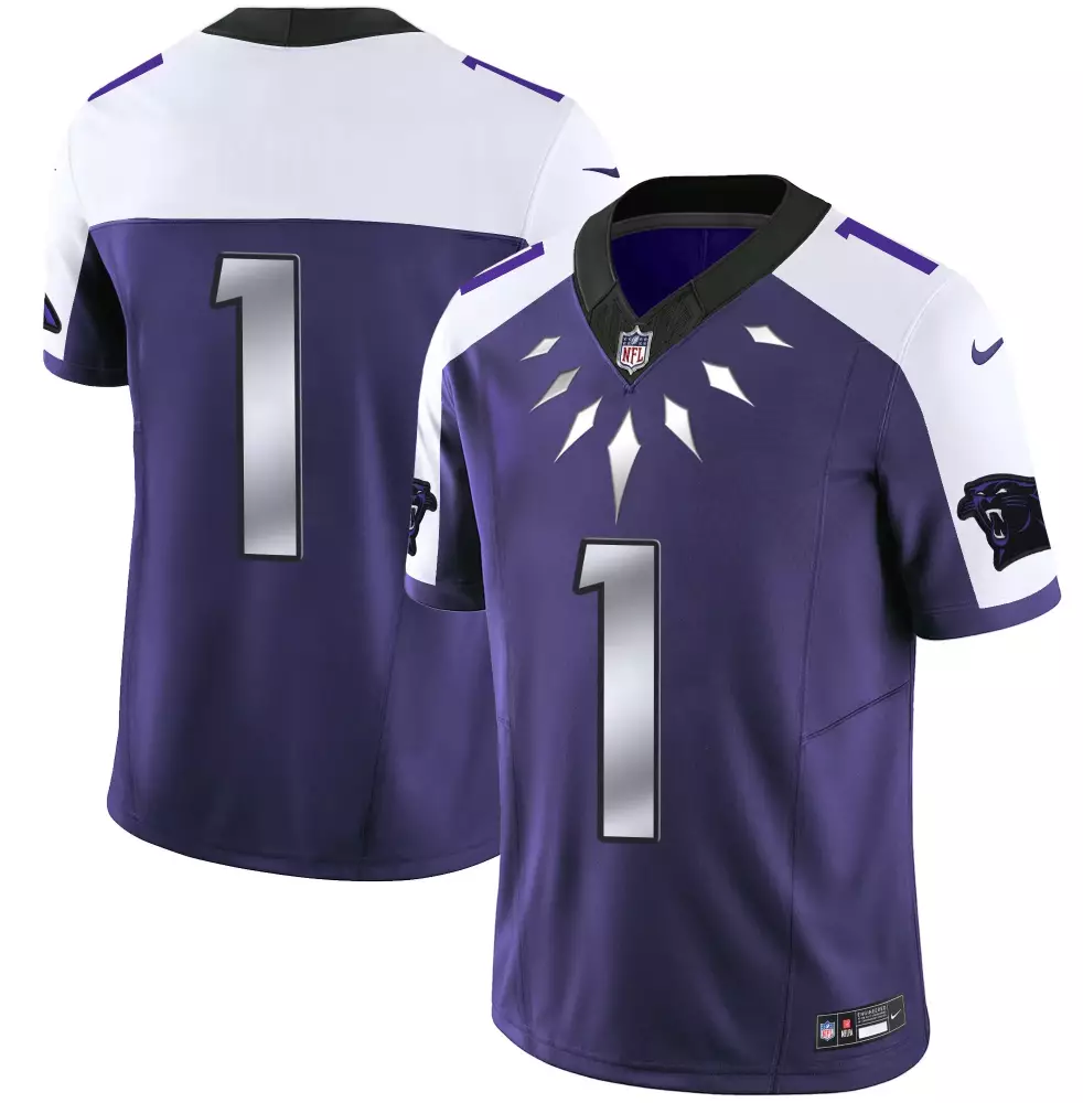 1 team purple alternate mens carolina panthers wakanda vapor limited jersey all stitched