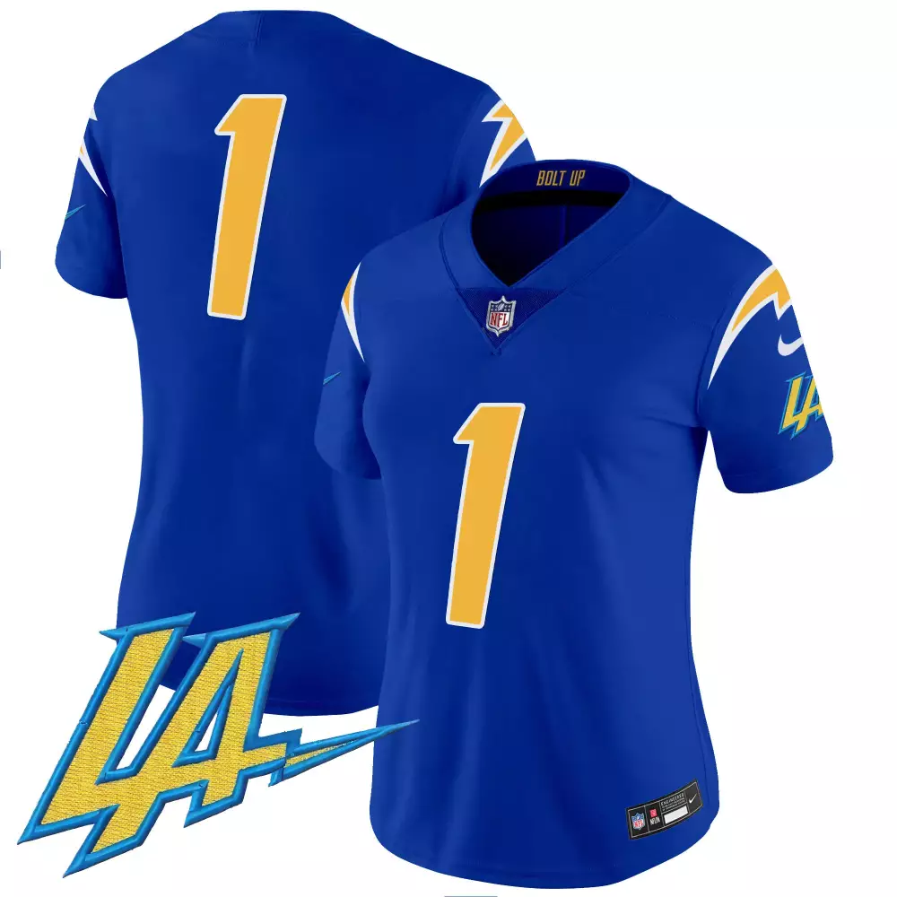1 Team Powder Blue Los Angeles Chargers Vapor Jersey | 2023 Men's Style | Limited Edition Fan Gear | For Men, Women & Youth