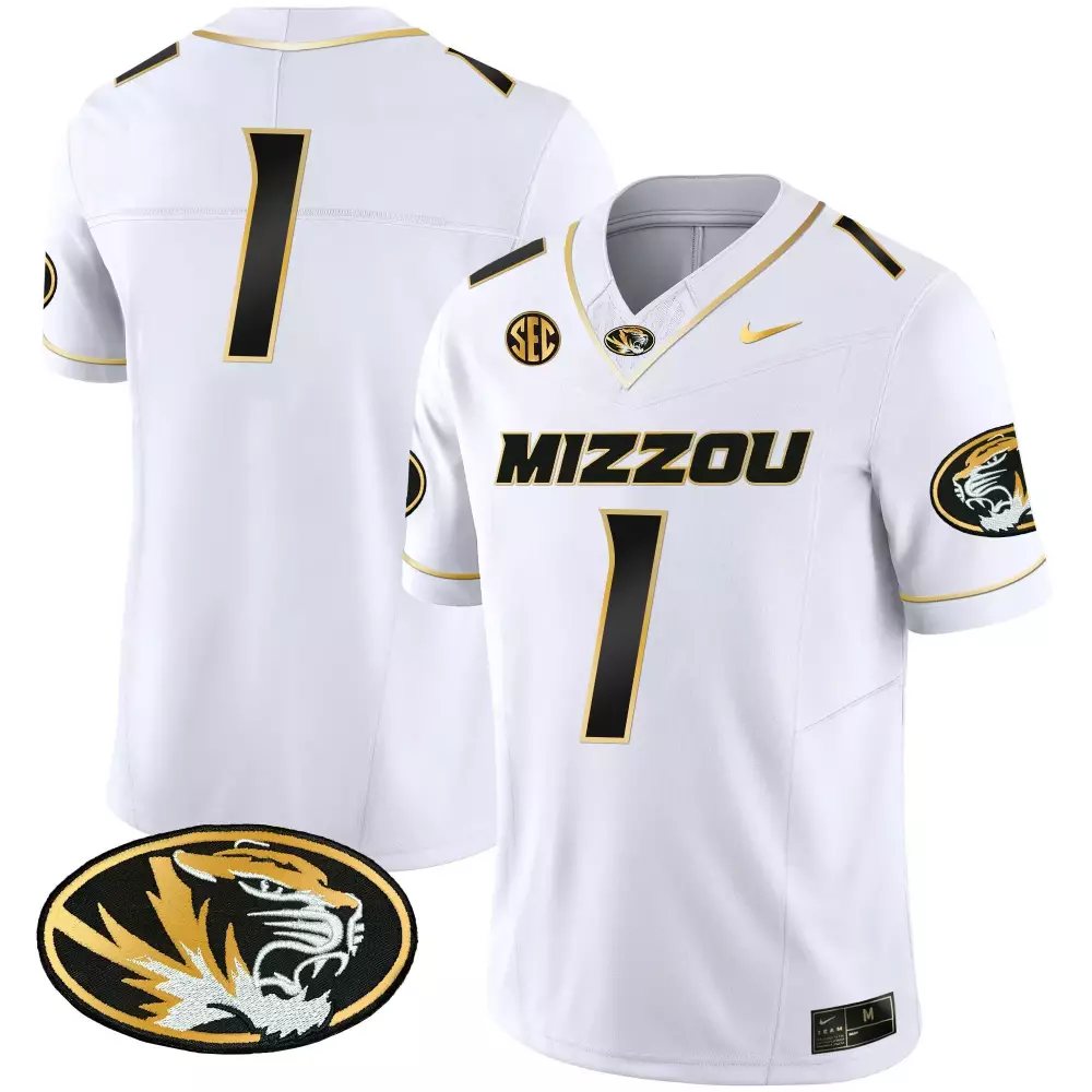 1 team gold womens missouri tigers vapor limited jersey all stitched