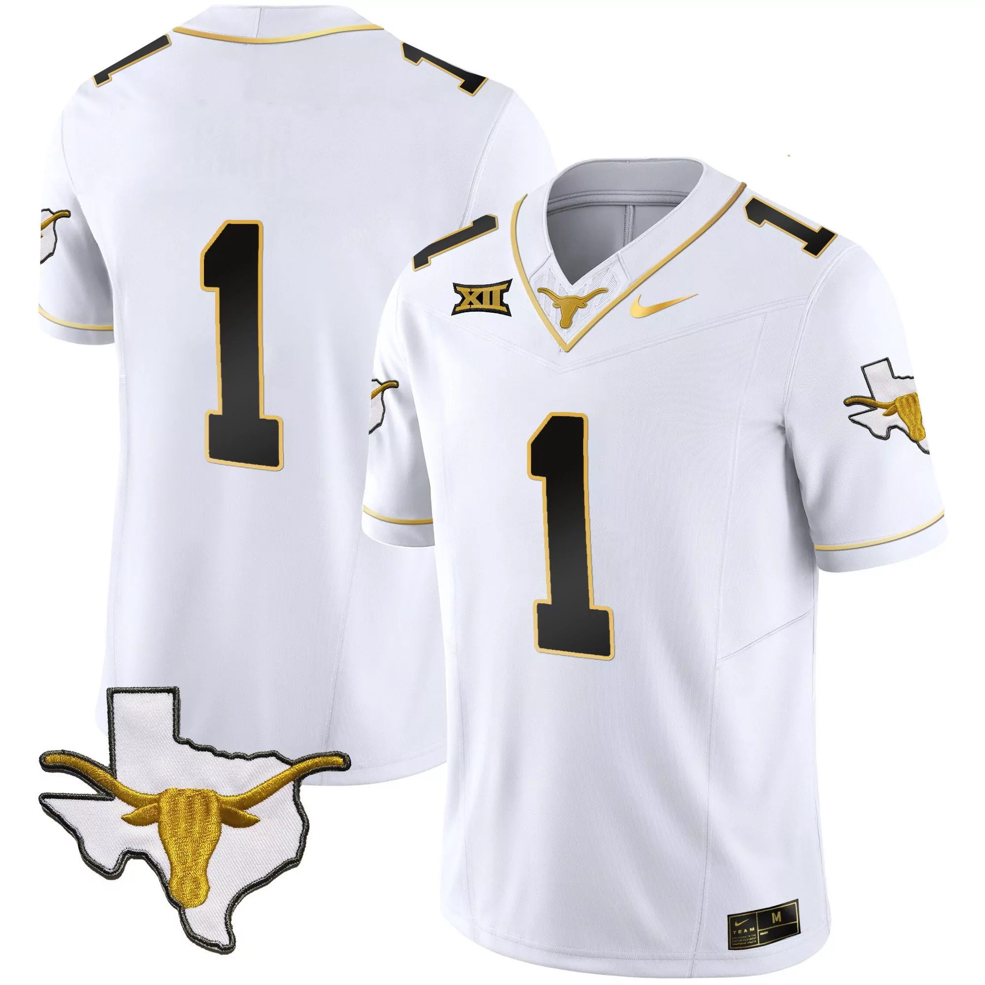 1 team texas orange womens texas longhorns state map sec patch vapor jersey v2 all stitched