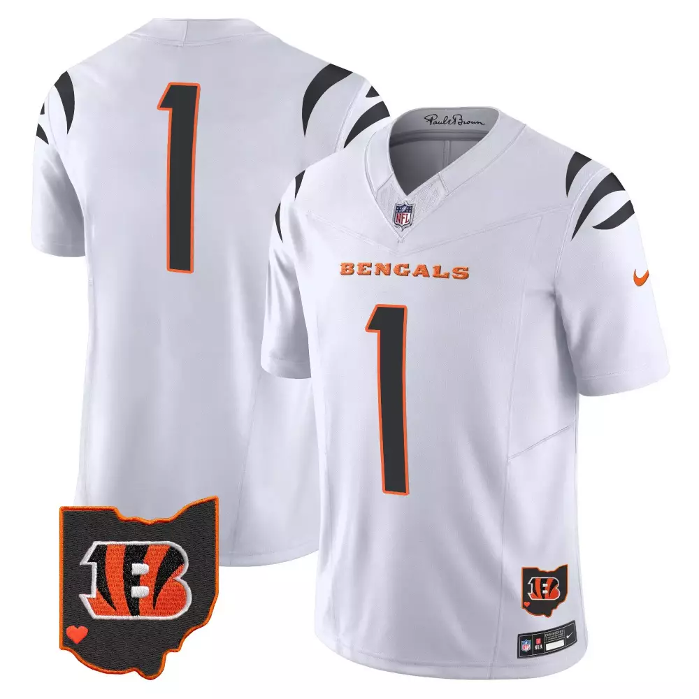 Cincinnati Bengals Ohio Patch Vapor Limited Jersey | Stitched Fan Gear for Women | Ideal for Game Day