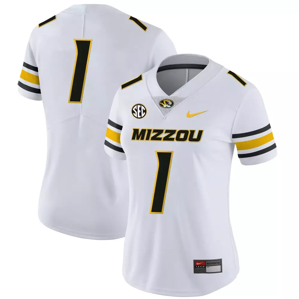 1 team gold womens missouri tigers vapor limited jersey all stitched