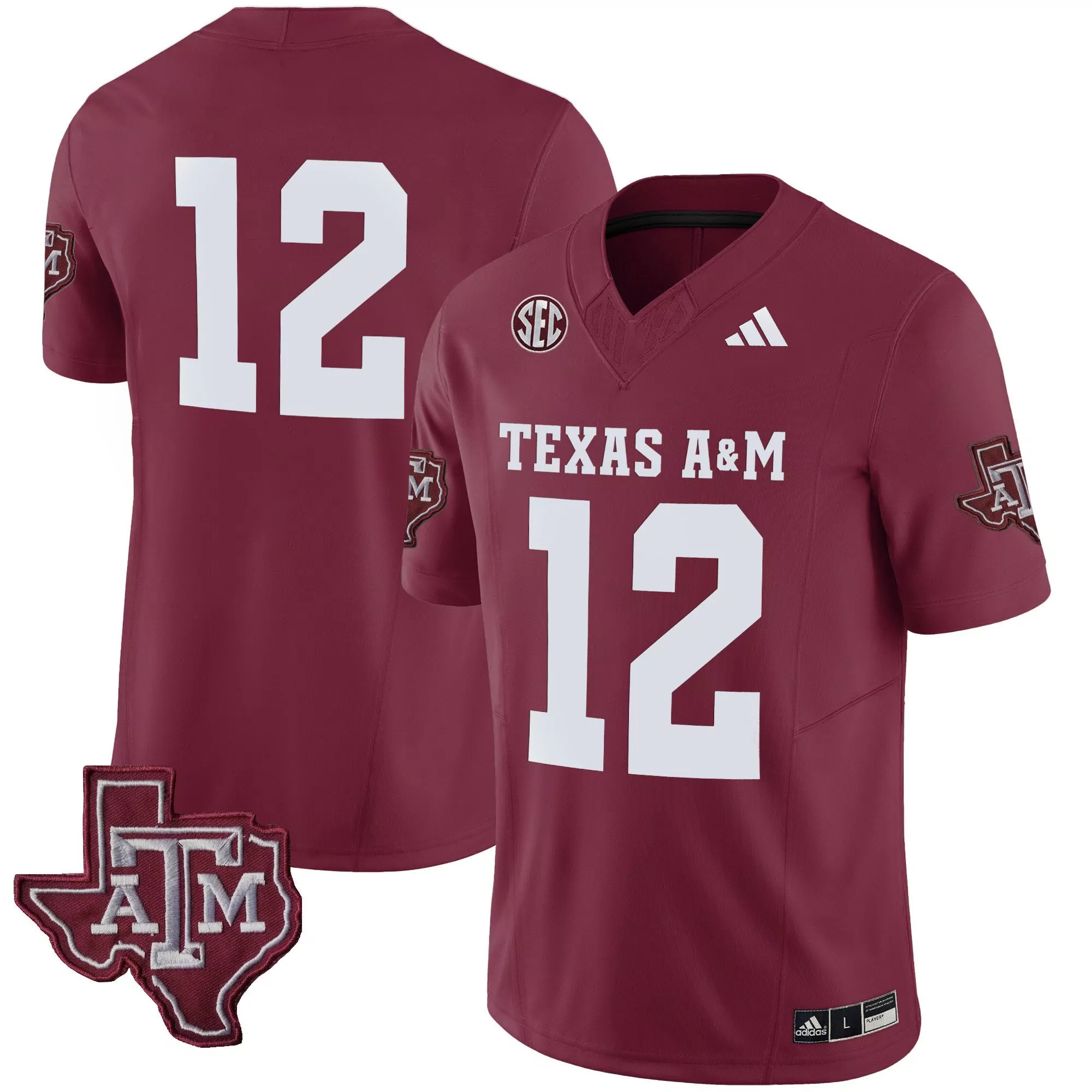 12 texas black mens texas am aggies vapor limited jersey all stitched