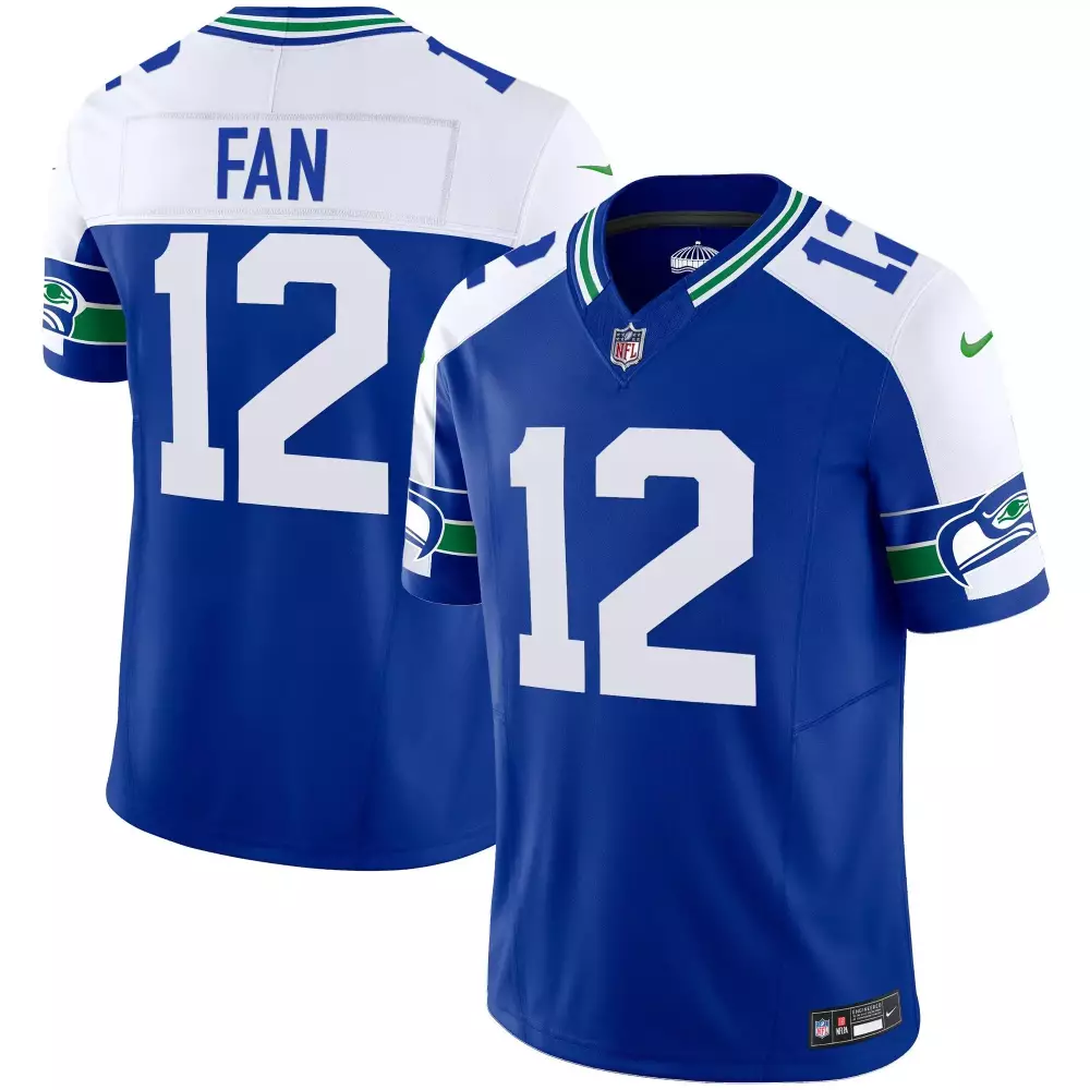 12th Fan Alternate Men's Seattle Seahawks Throwback Gold Vapor Limited Jersey | All Stitched | Special Edition Fan Gear | For Men, Women & Youth
