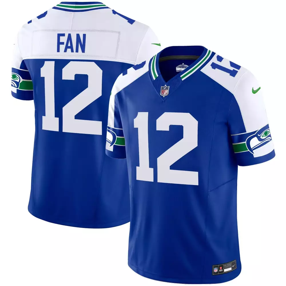 12th fan royal alternate mens seattle seahawks throwback est 1976 patch vapor limited jersey all stitched