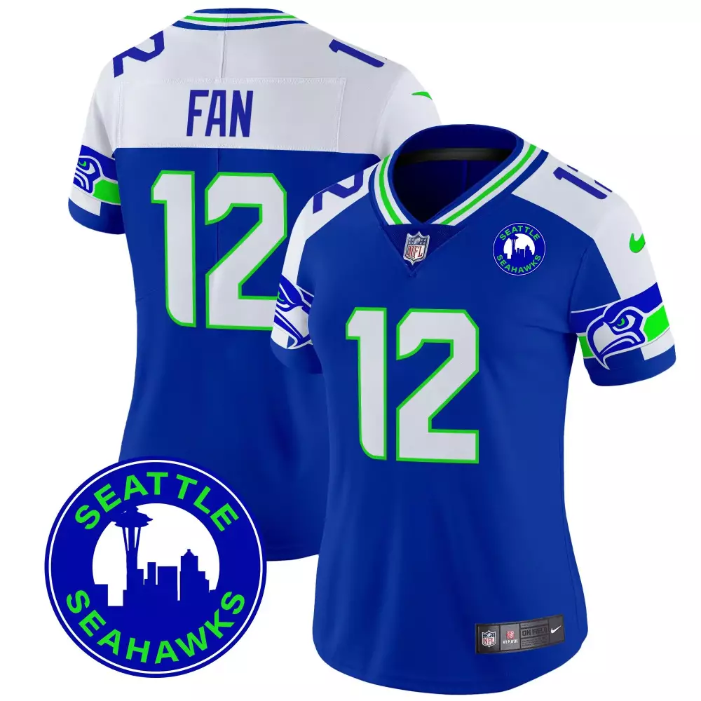12th fan royal alternate mens seattle seahawks throwback est 1976 patch vapor limited jersey all stitched