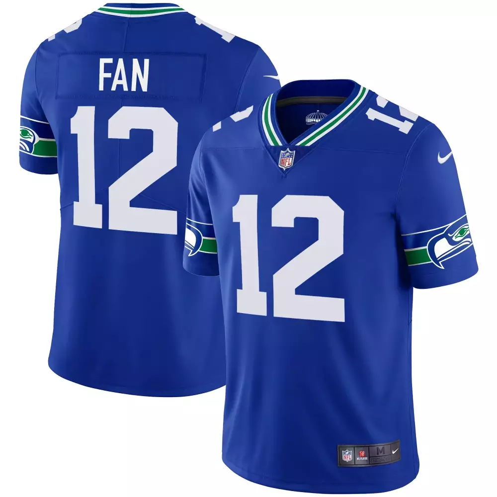 Seattle Seahawks 12th Fan Royal Throwback Gold Jersey V2 | All Stitched | Premium Fan Gear | For Men, Women & Youth