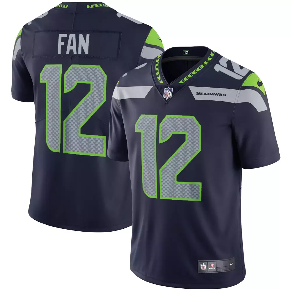 Seattle Seahawks 12th Fan Royal Throwback Vapor Limited Jersey V2 | All Stitched | Premium Fan Gear | For Men, Women & Youth