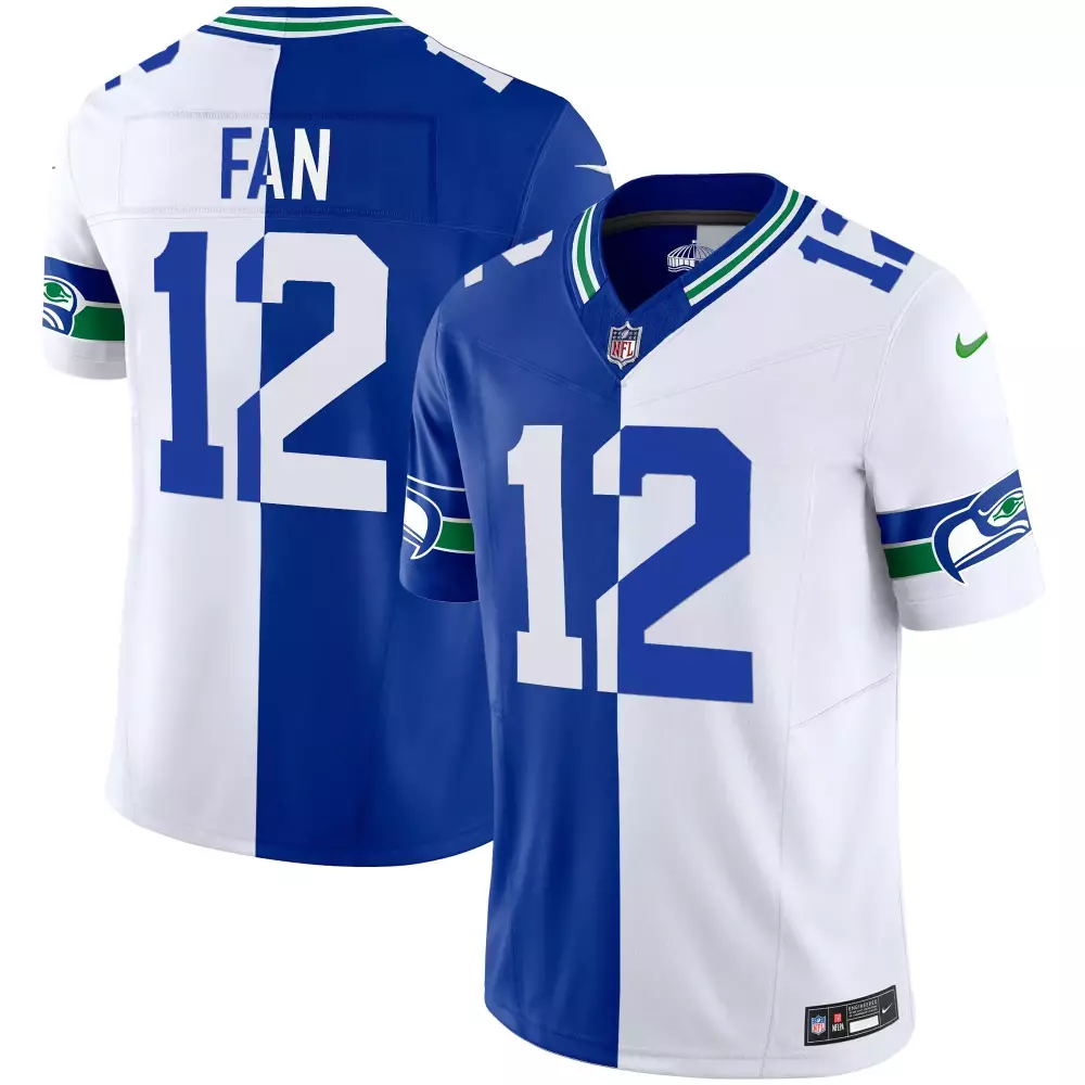 Seattle Seahawks 12th Fan Split Men's Throwback Gold Vapor Limited Jersey V2 | All Stitched | Premium Fan Gear | For Men, Women & Youth