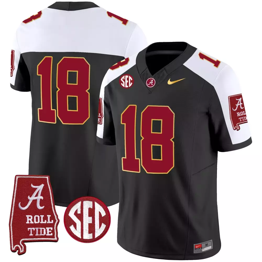 18 champs black alternate mens alabama crimson tide 2024 vapor limited jersey all stitched