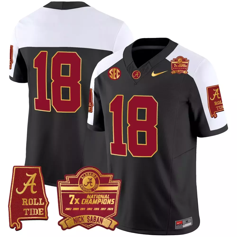 18 champs black alternate mens alabama crimson tide 2024 vapor limited jersey all stitched
