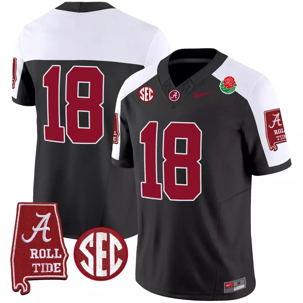 18 champs black alternate mens alabama crimson tide nick saban 7x champions patch vapor jersey all stitched