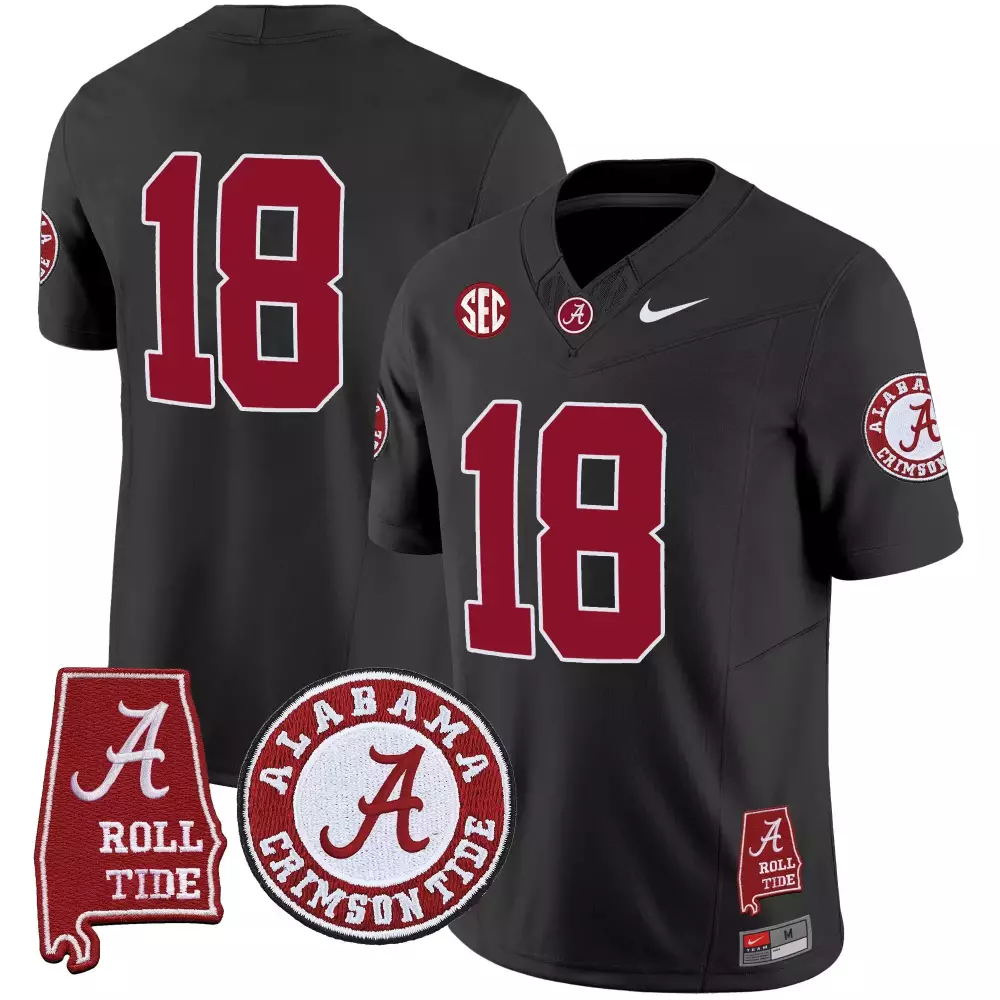 18 champs black mens alabama crimson tide vapor limited jersey v4 alabama map all stitched