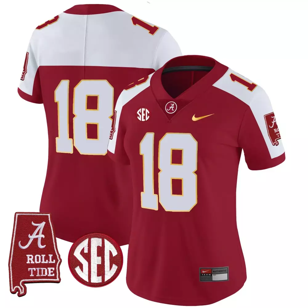 18 champs crimson alternate womens alabama crimson tide gold trim vapor jersey alabama map all stitched