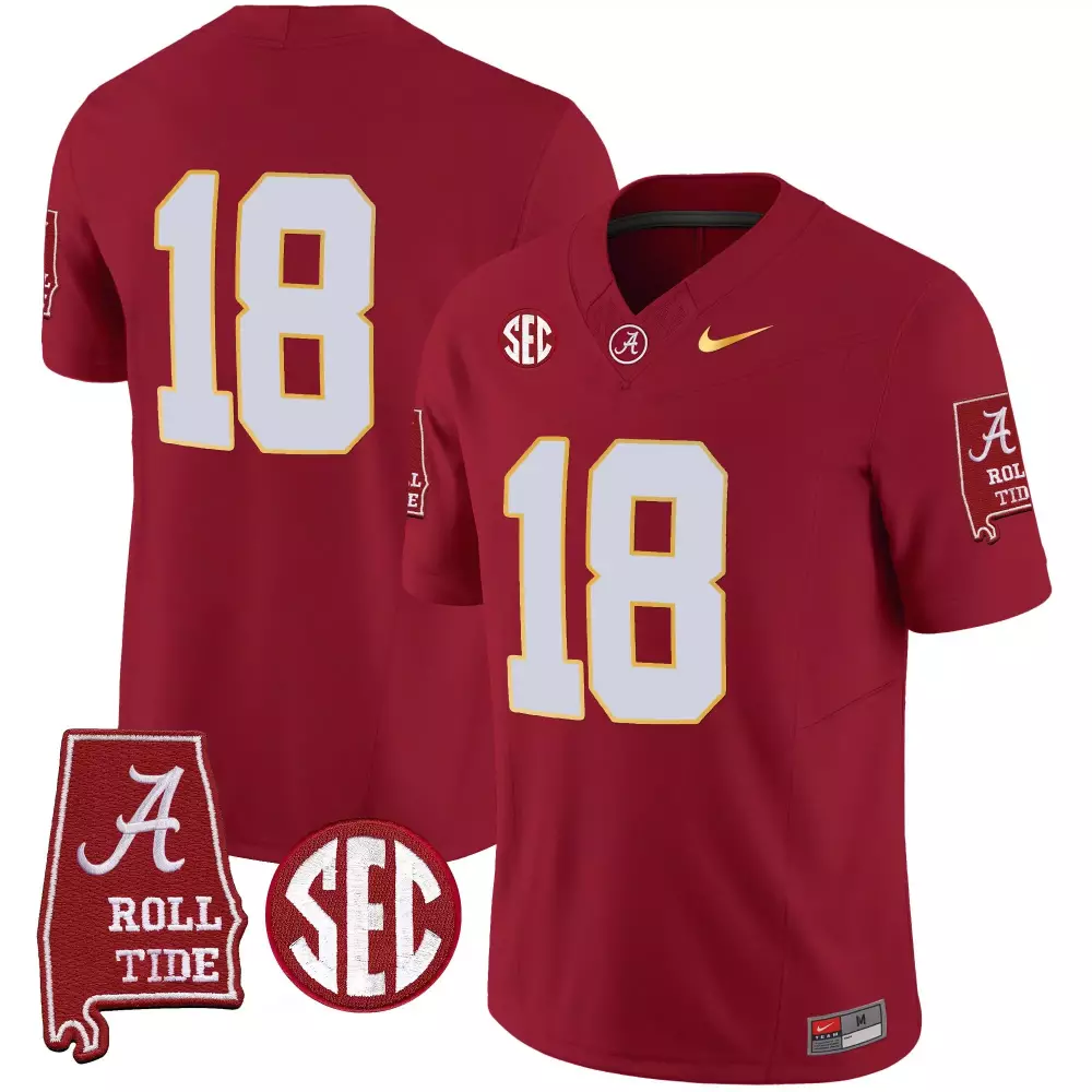 18 champs crimson alternate youths alabama crimson tide nick saban 7x champions patch vapor jersey all stitched