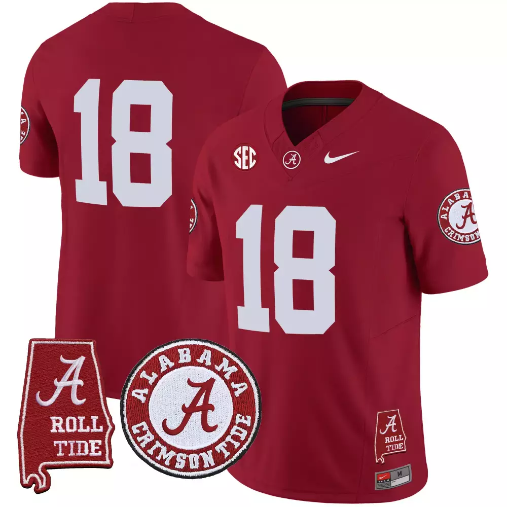 18 champs crimson mens alabama crimson tide vapor elite jersey all stitched