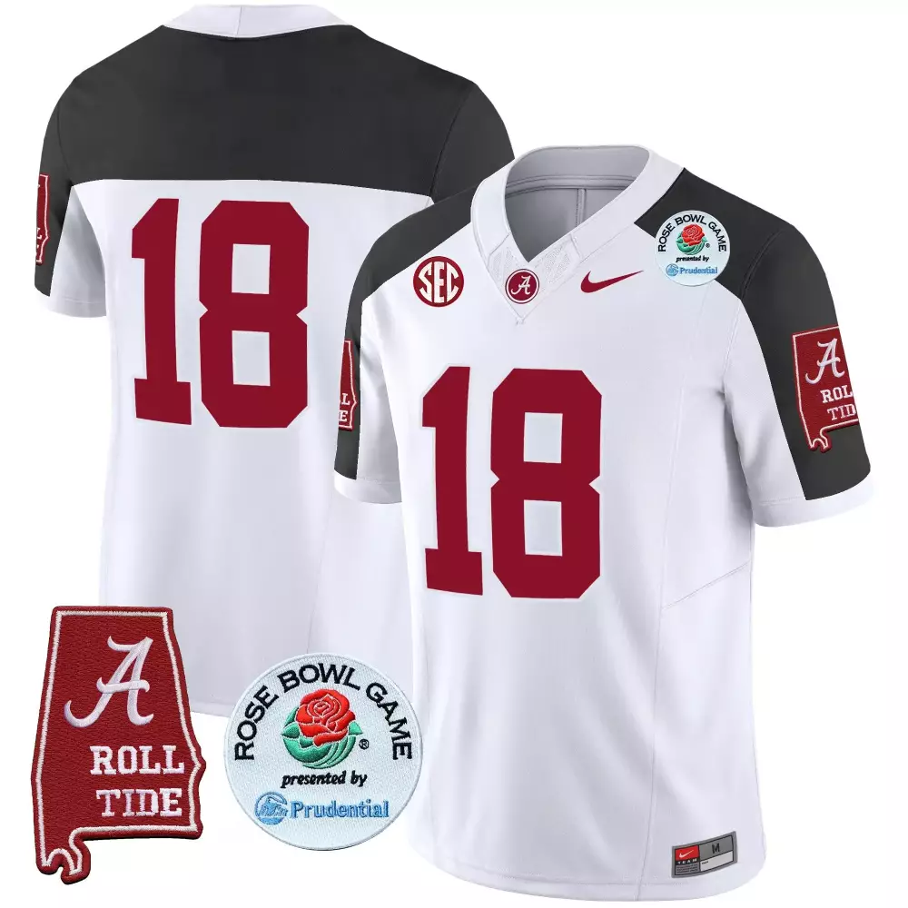 18 champs inverted mens alabama crimson tide rose bowl patch vapor limited jersey all stitched