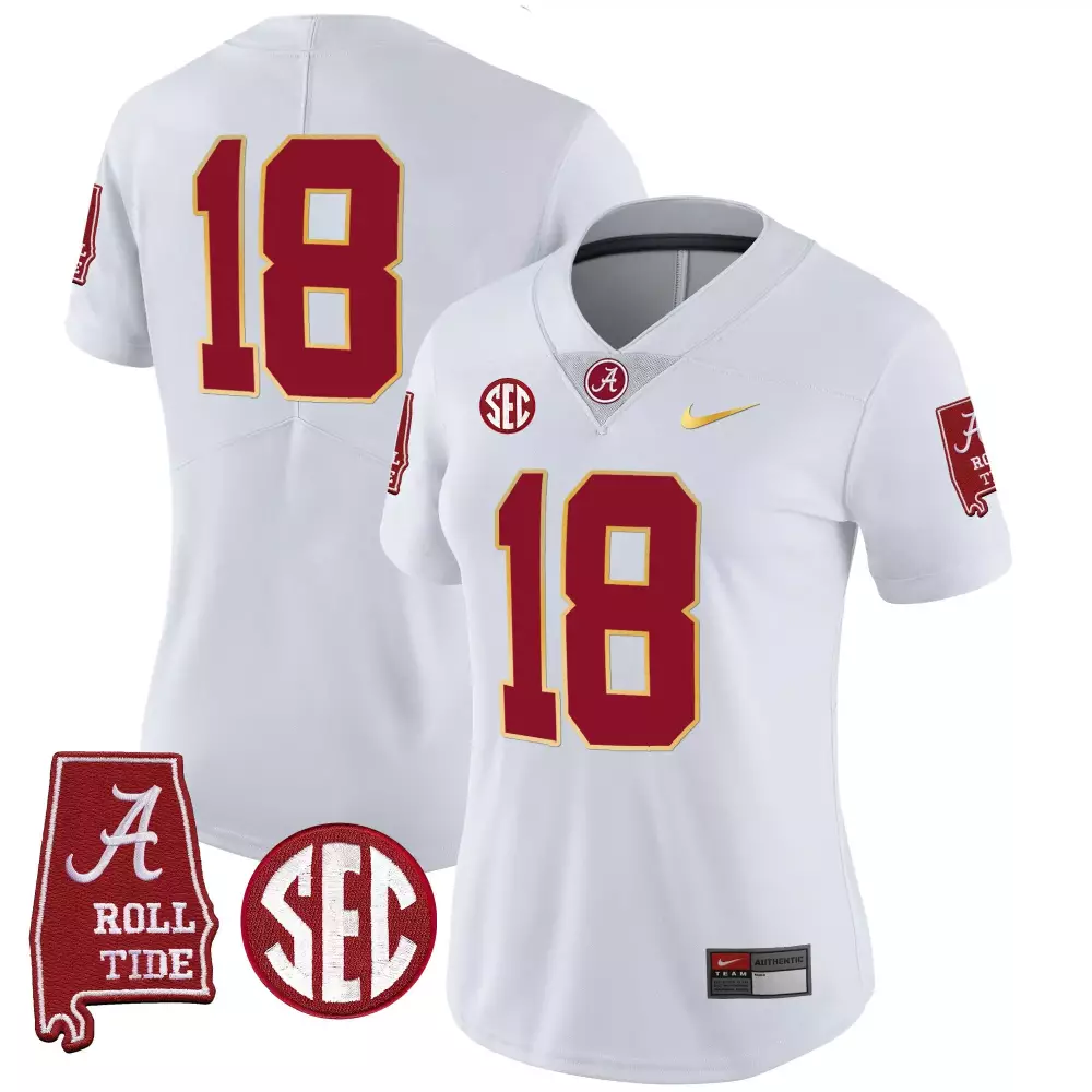 18 champs white mens alabama crimson tide vapor limited jersey v5 alabama map all stitched