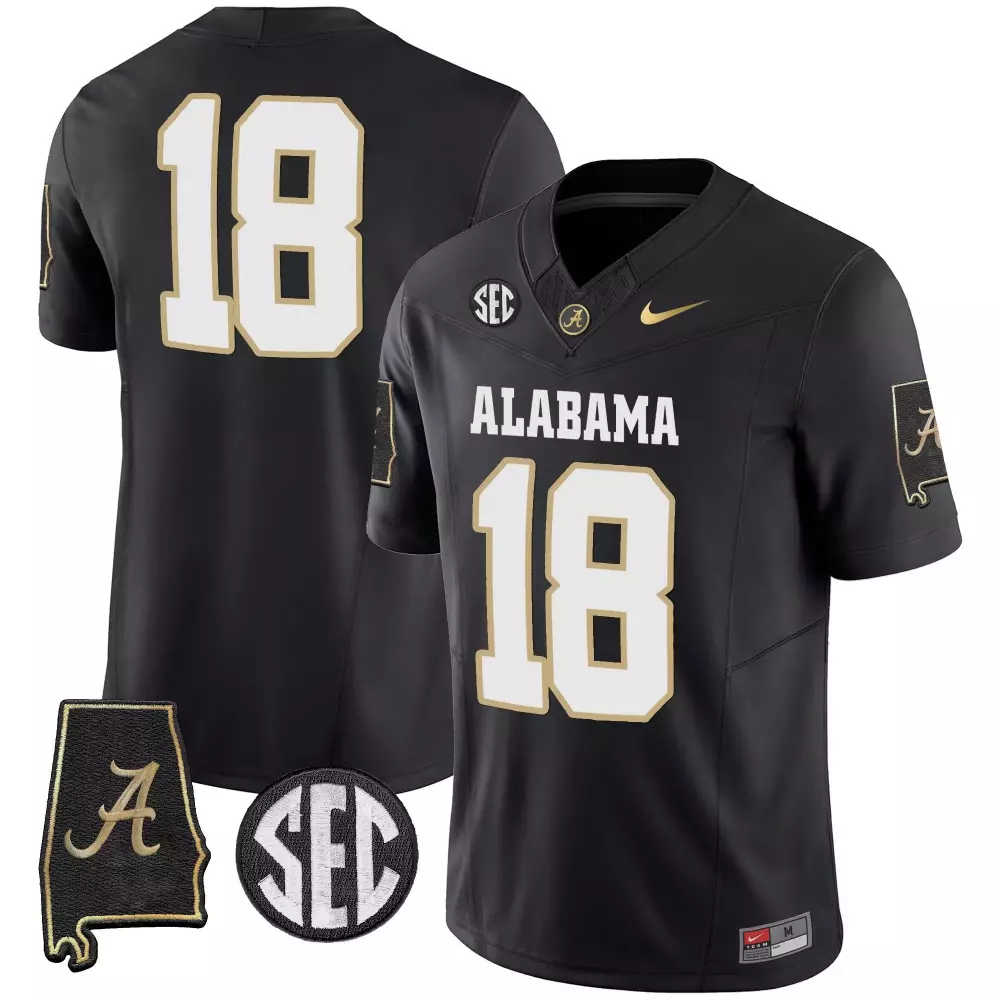 18 team black limited mens alabama crimson tide gold vapor limited jersey alabama map all stitched