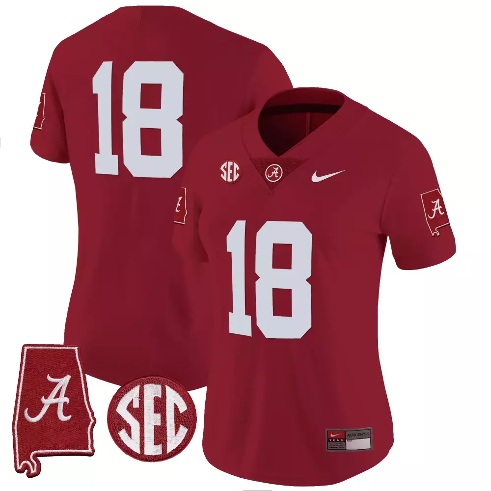18 team crimson sleeves womens alabama crimson tide vapor limited jersey alabama map all stitched