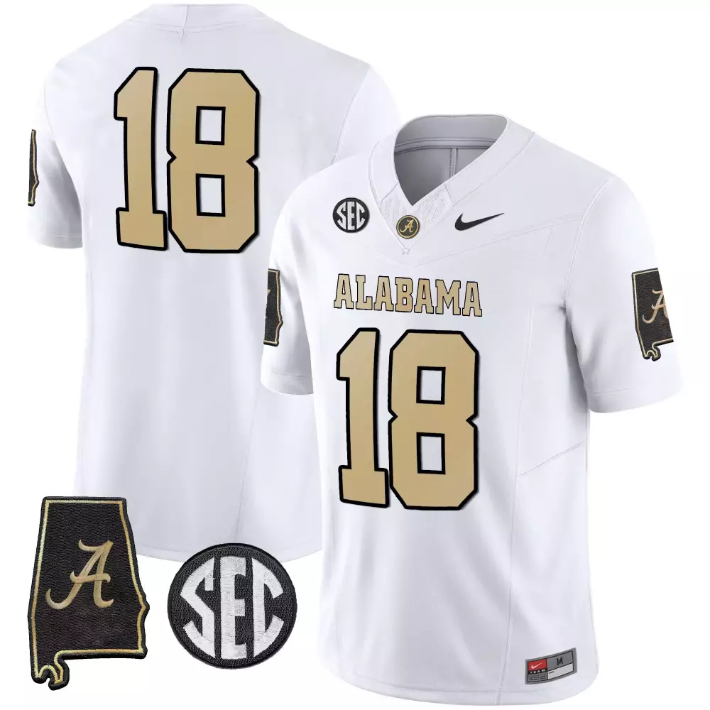 18 team white gold mens alabama crimson tide gold vapor limited jersey alabama map all stitched
