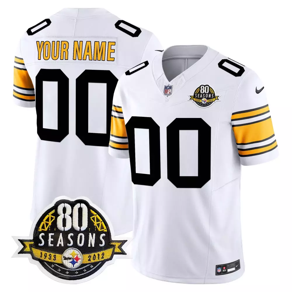 Pittsburgh Steelers 1975 Youth Jersey | 80th Anniversary Patch | Limited Edition Vapor | Fan Gear for Men, Women & Youth