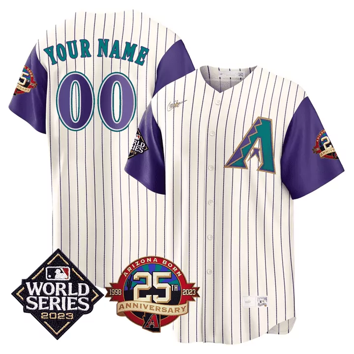 2001 world series patch men arizona diamondbacks 2001 world series patch throwback custom jersey all stitched