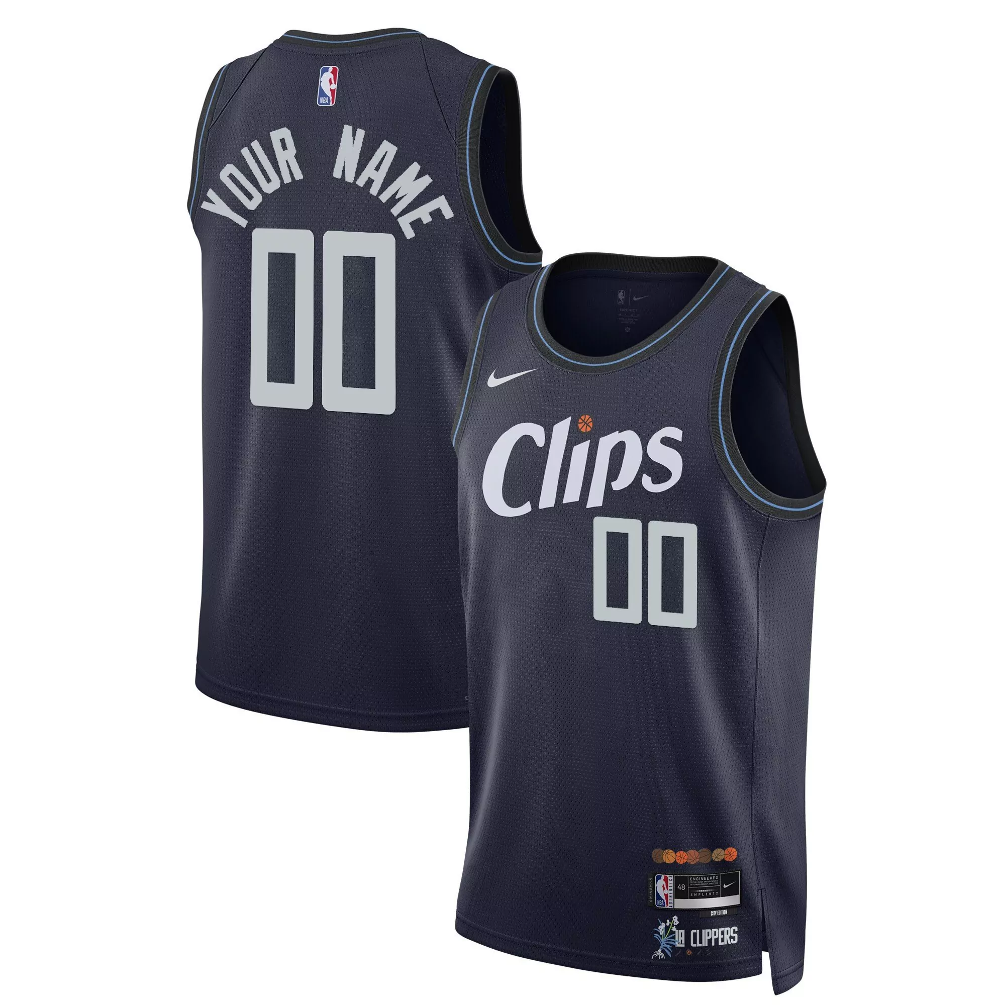 2324 city men los angeles clippers swingman custom jersey all stitched