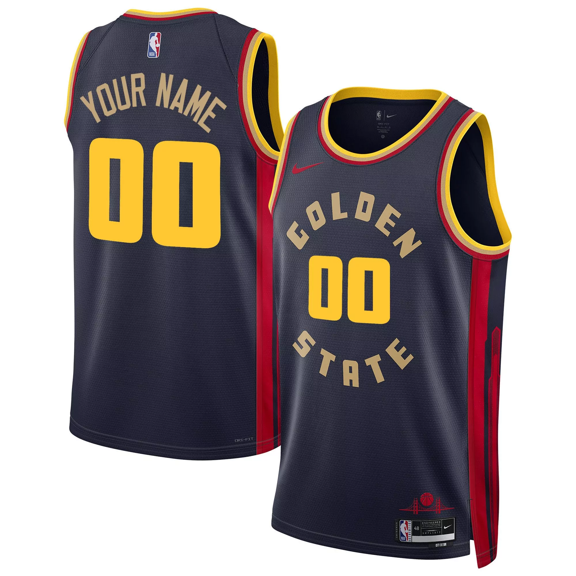 2425 city youth golden state warriors 2025 swingman custom jersey all stitched