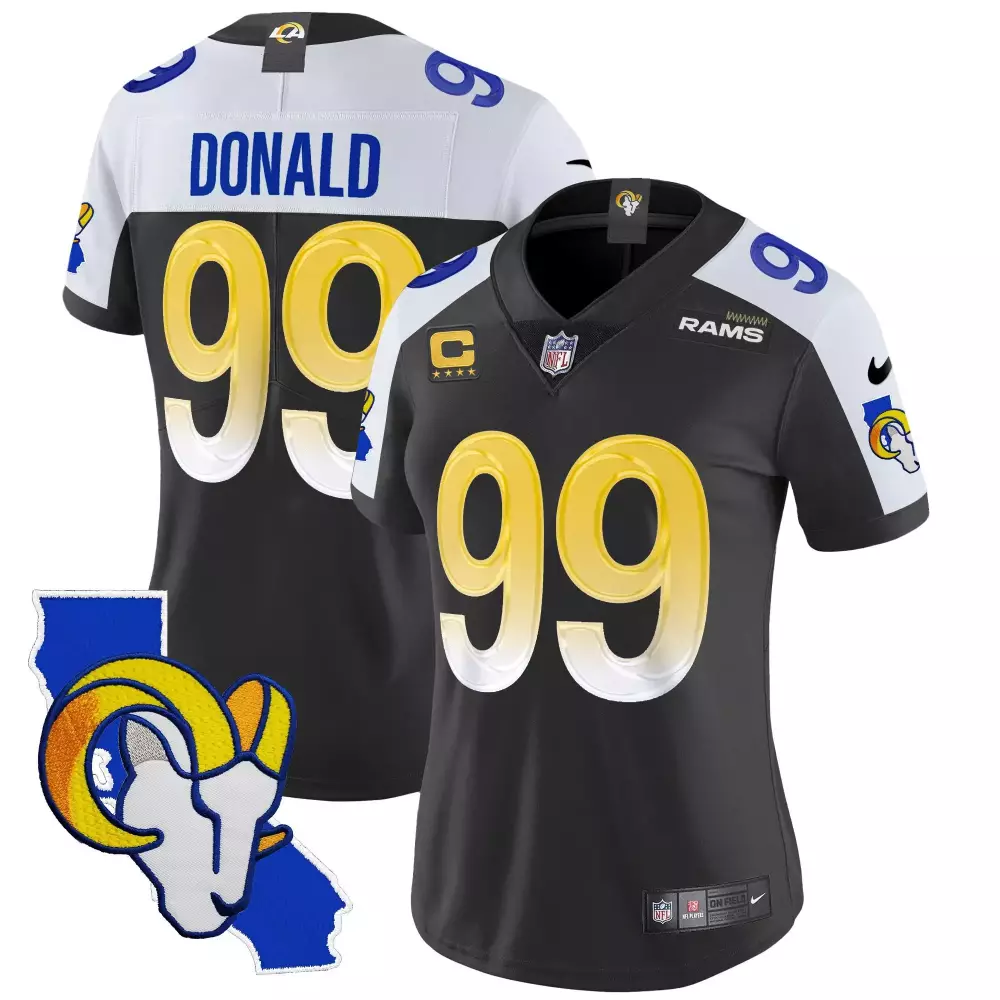 aaron donald black alternate mens los angeles rams california patch vapor limited jersey all stitched