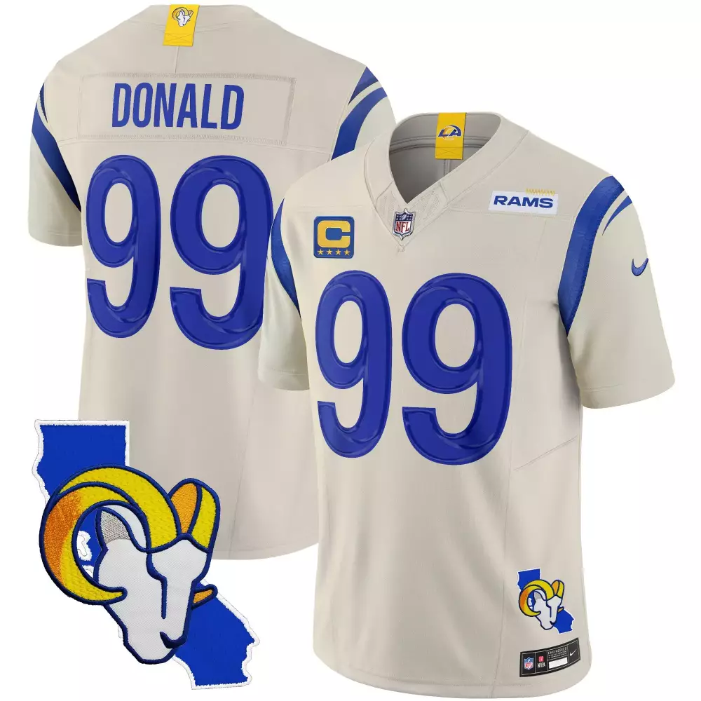 aaron donald bone mens los angeles rams california patch vapor limited jersey all stitched