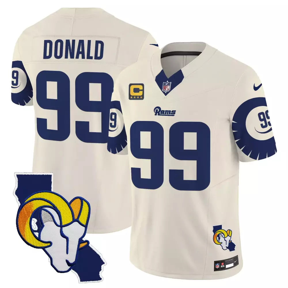 aaron donald bone mens los angeles rams california patch vapor limited jersey all stitched