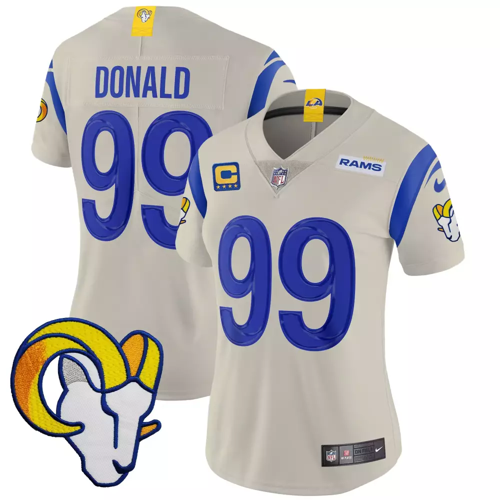 aaron donald bone mens los angeles rams vapor limited jersey v2 all stitched