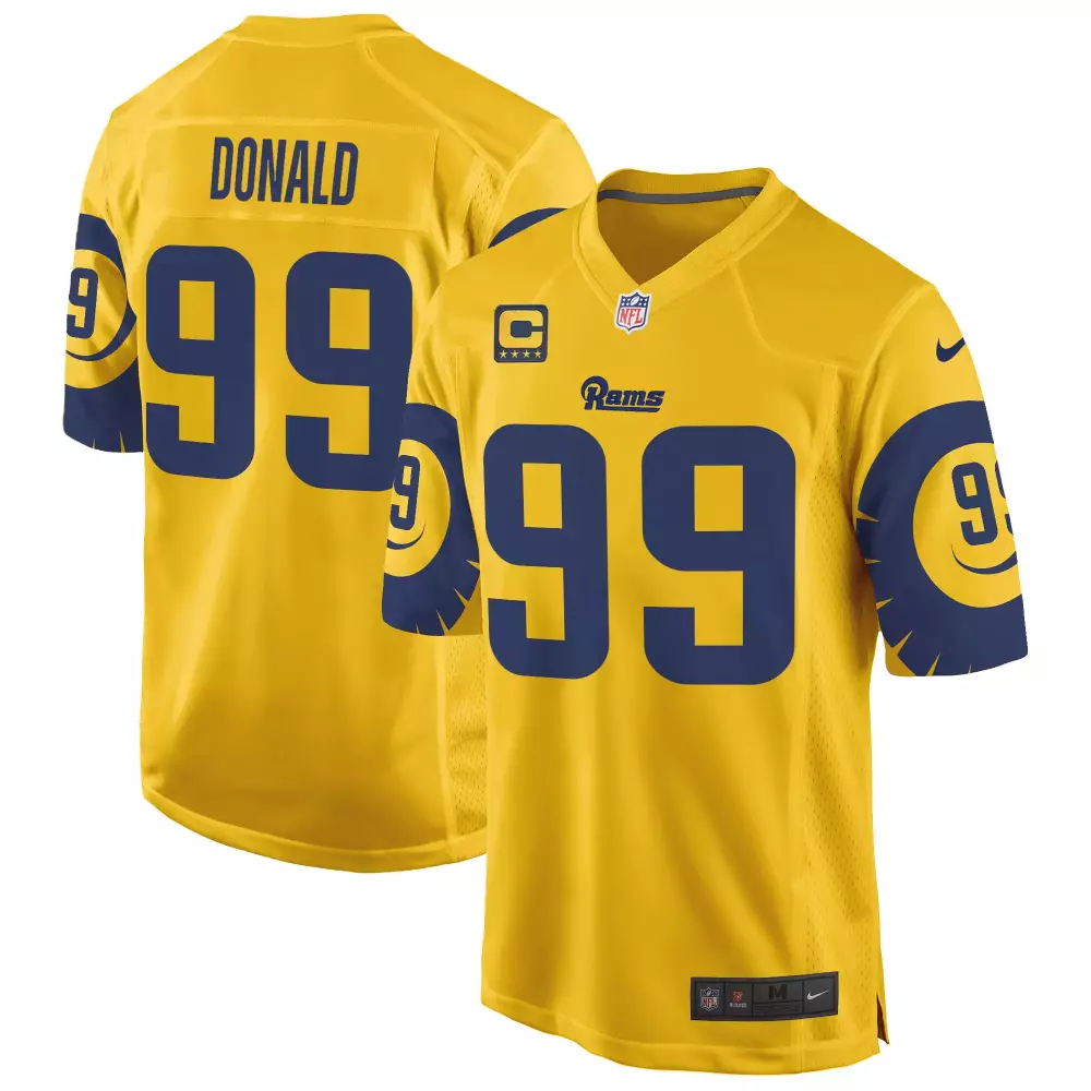 aaron donald gold mens los angeles rams special game jersey all stitched