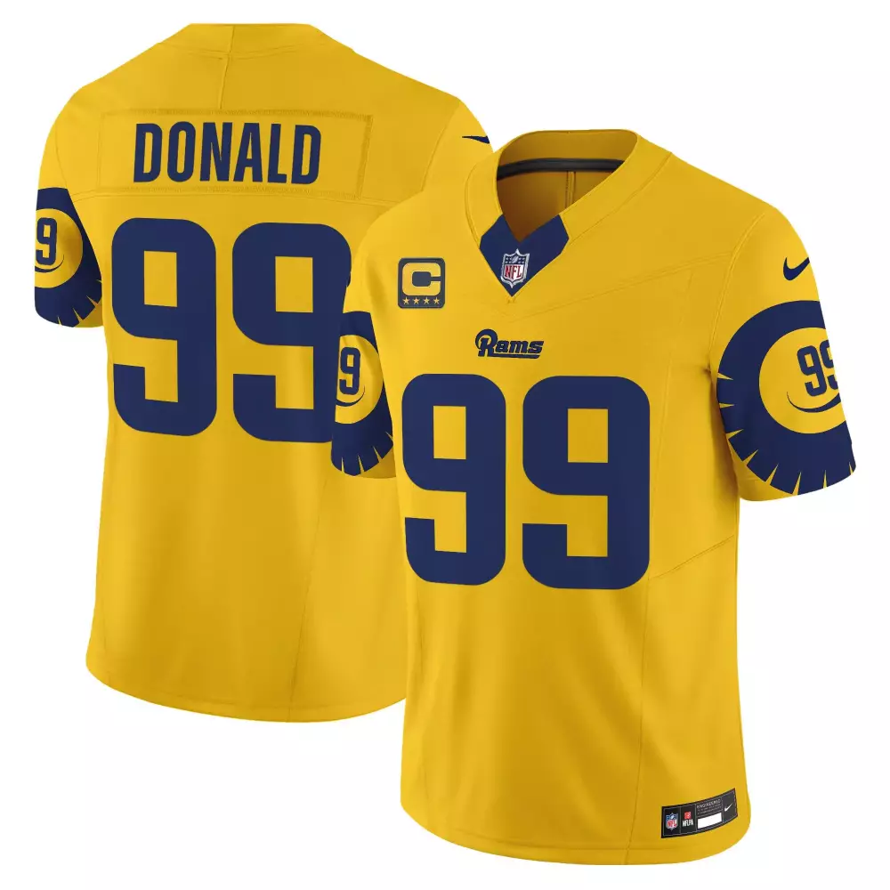 aaron donald gold mens los angeles rams special game jersey all stitched