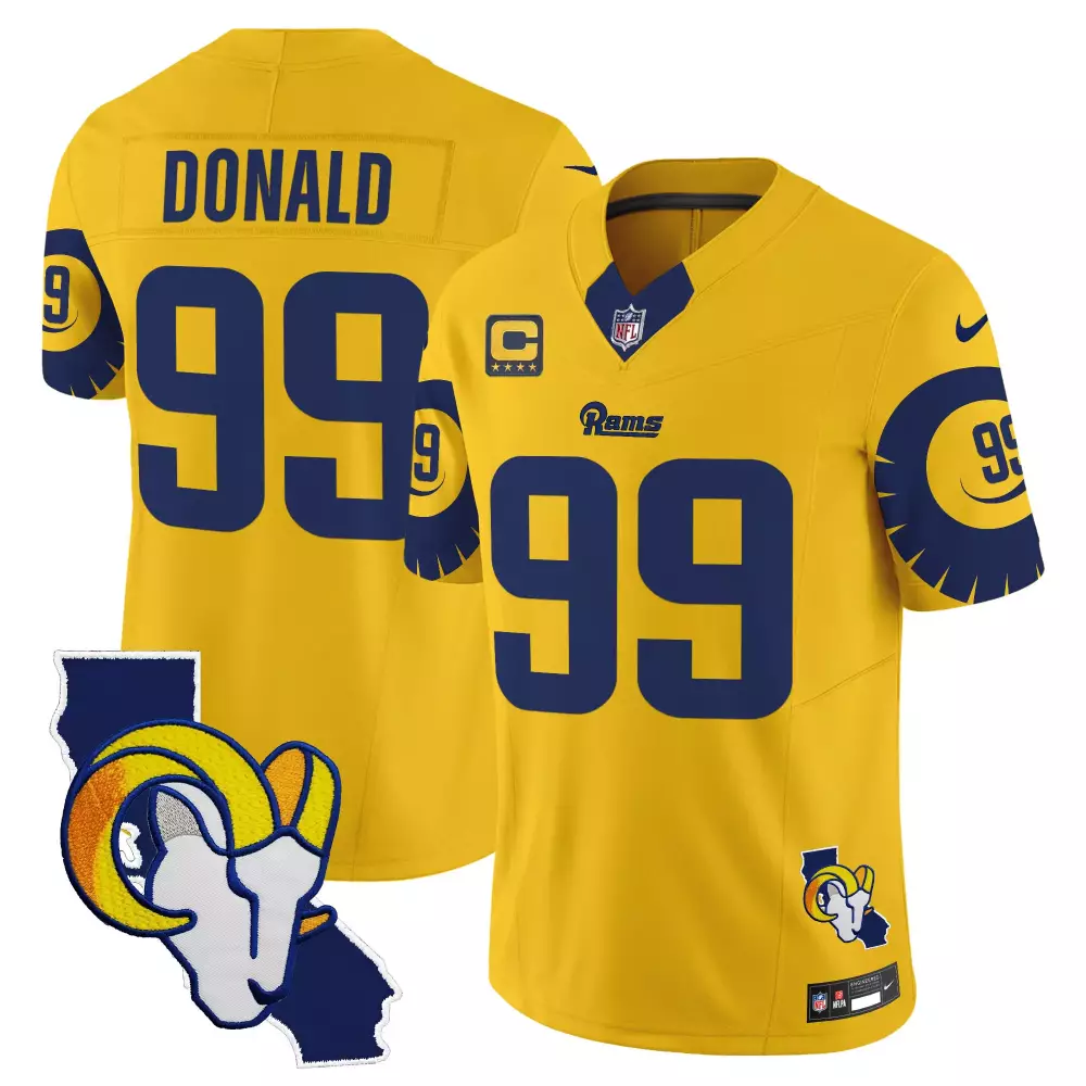 aaron donald gold mens los angeles rams special game jersey all stitched