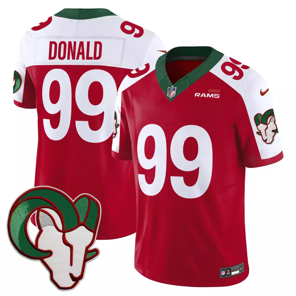 aaron donald red alternate mens los angeles rams mexico vapor limited jersey all stitched